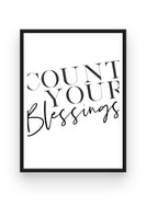 Count Your Blessings (diagonal) Printable Wall Art