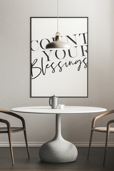 Count Your Blessings (diagonal) Printable Wall Art