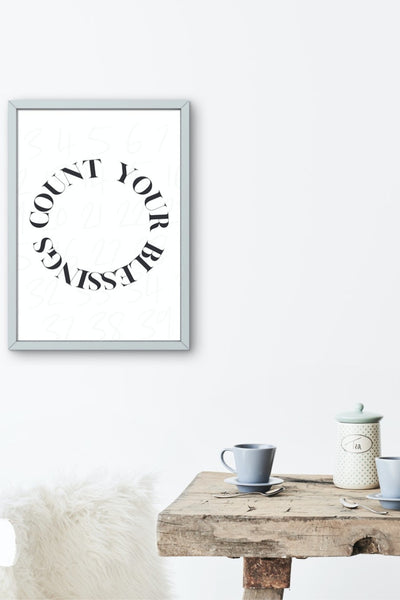 Count Your Blessings (round) Printable Wall Art