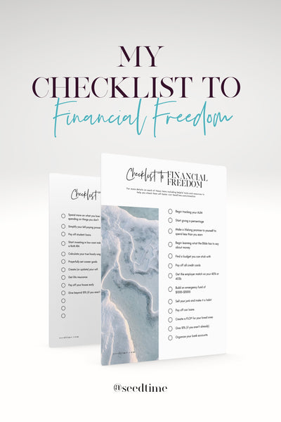 My Checklist To Financial Freedom (Printable PDF)