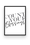 Count Your Blessings (diagonal) Printable Wall Art