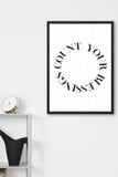 Count Your Blessings (round) Printable Wall Art