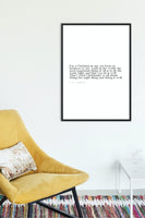 CS Lewis Quote Printable PDF Wall Art- (Doing the right thing and doing it well)