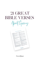 21 Great Bible Verses About Giving (Printable PDF)